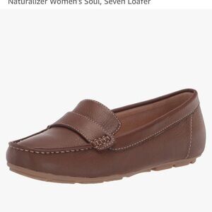 Naturalizer Brown Leather Penny Loafers Flats